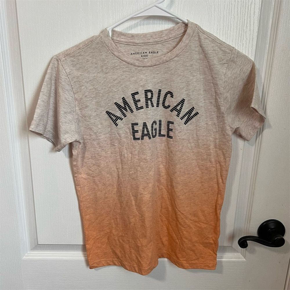 American Eagle Kids Dip-Dye Graphic Short Sleeve T-Shirt Size 12 Multicolor NWOT